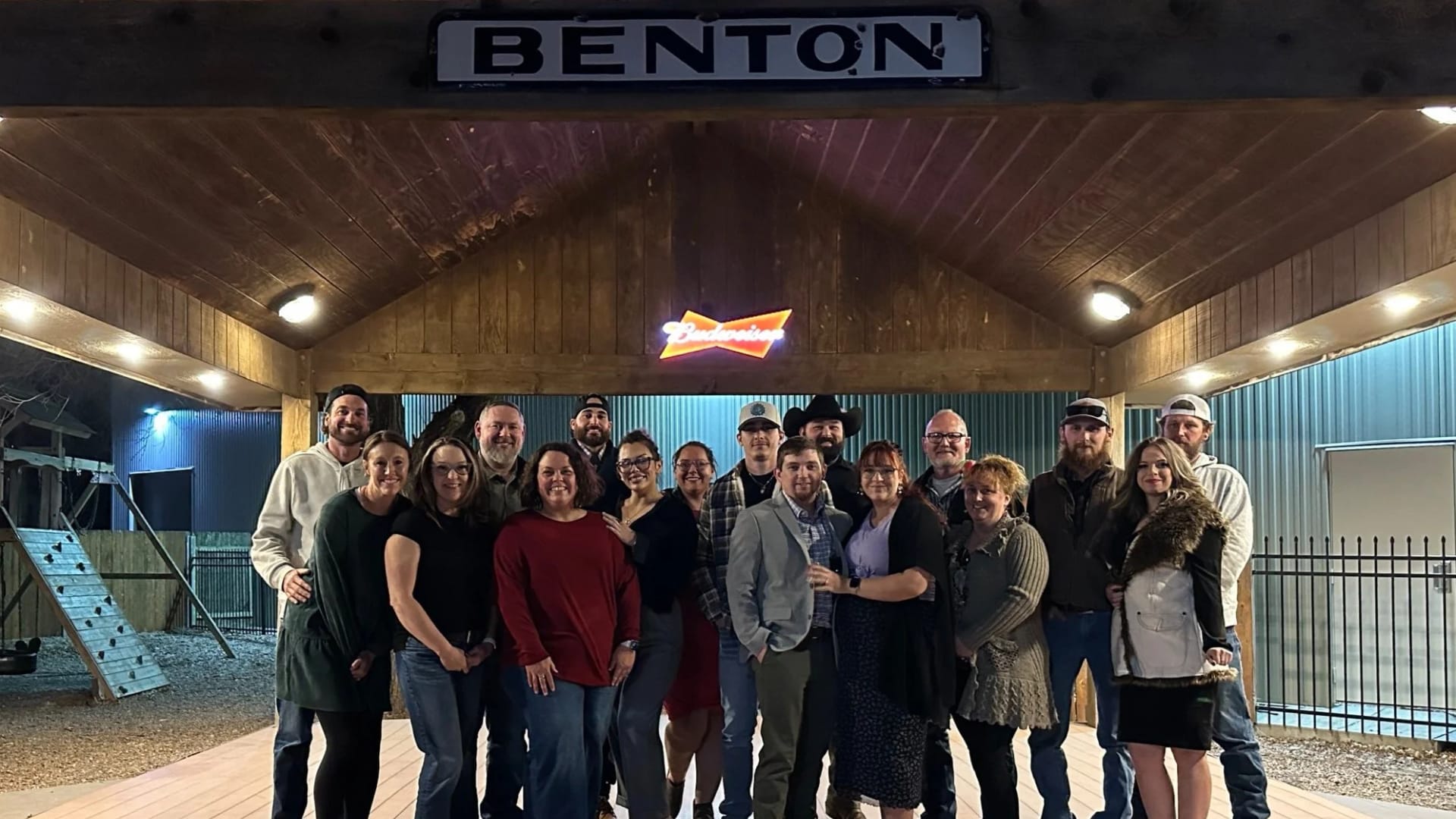 The JAKS Construction team at a company gathering in Benton, Kansas