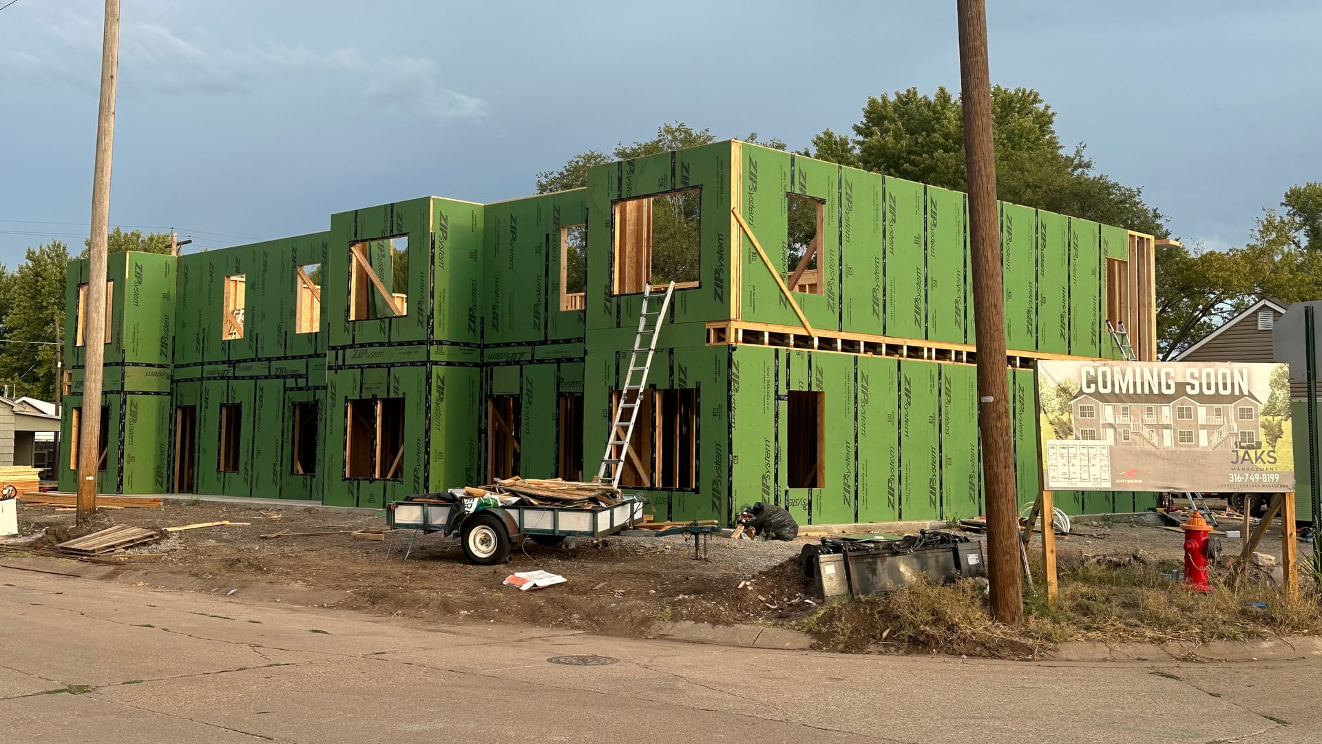 A JAKS Construction commercial building under construction in Wichita, Kansas