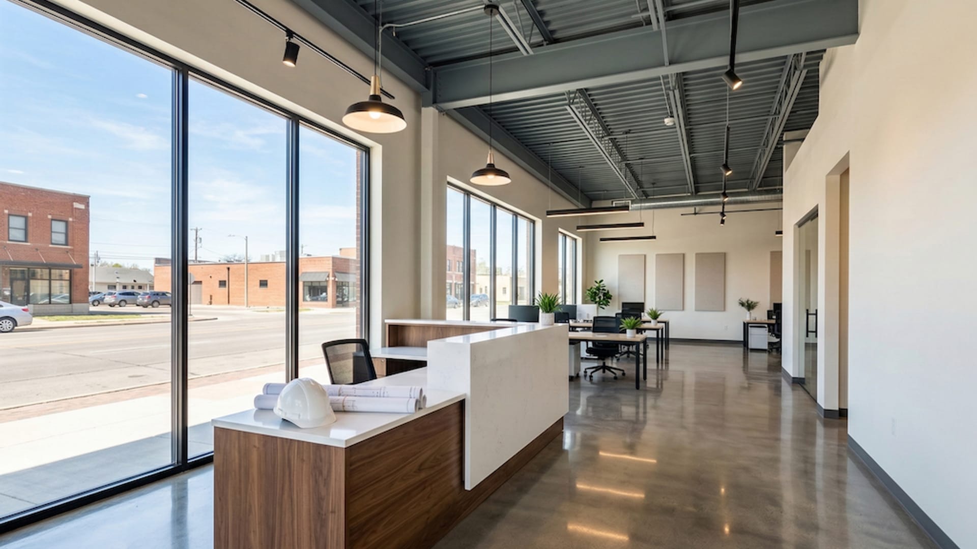 Finished commercial interior built by JAKS Construction in Wichita, Kansas