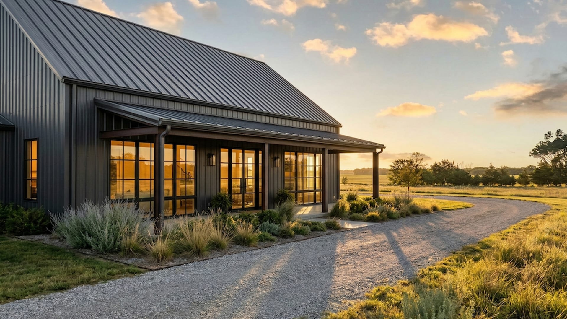 Completed custom home built by JAKS Construction on a Kansas property