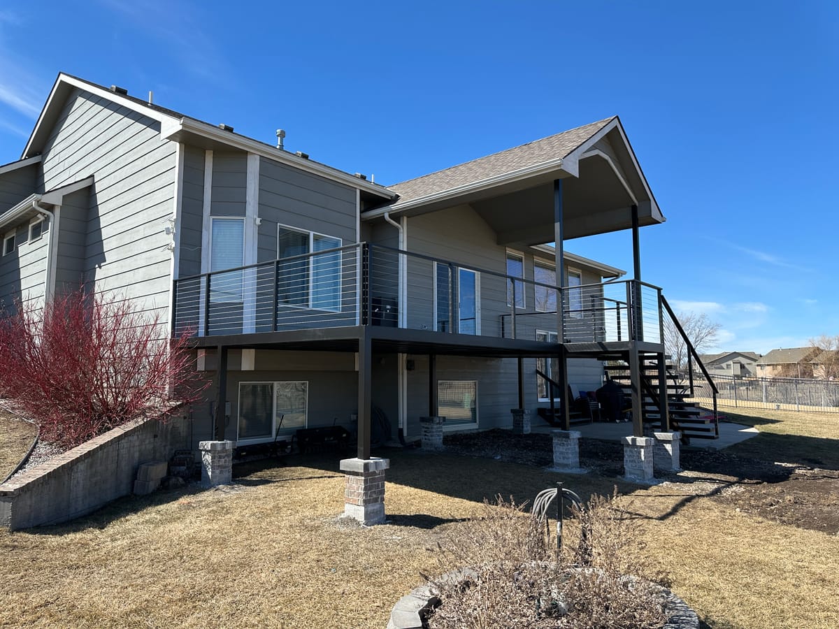 An exterior addition project completed by JAKS Construction in Wichita, Kansas